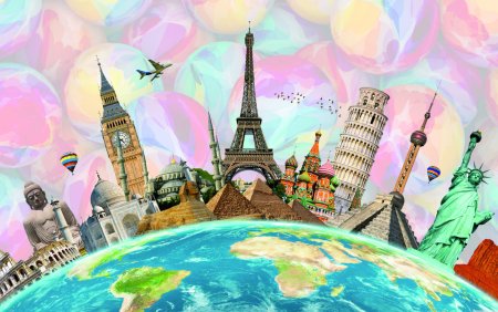 Детская карта мира "животные"