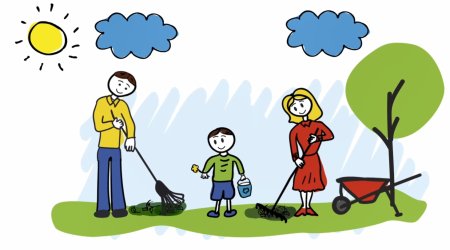 Рисунок на тему субботник