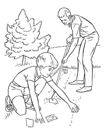 Раскраска сажать деревья