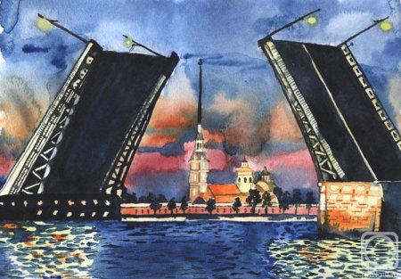 Питер Дворцовый мост картины