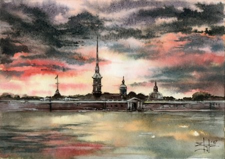 Картины Петропавловской крепости в Санкт-Петербурге