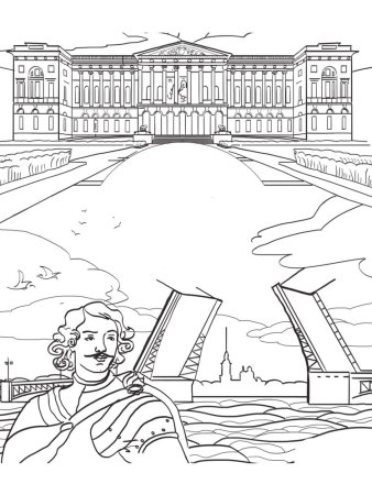 Зимний дворец Санкт-Петербург раскраска