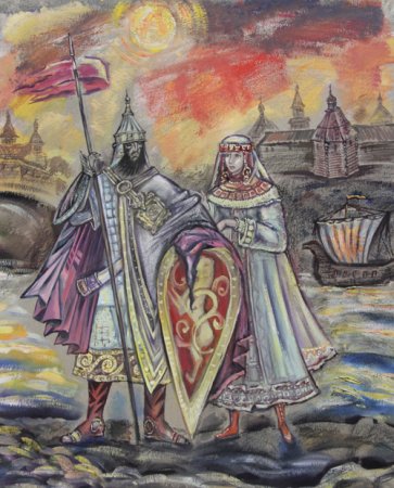 Князь Александр Невский рисунки детей
