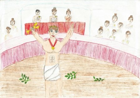 Олимпиец победитель древней Греции рисунок