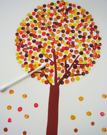 Рисование ватными палочками