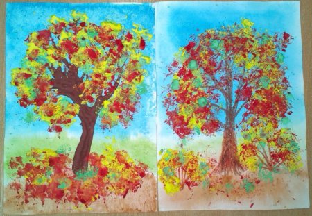 Рисование осеннее дерево в старшей группе