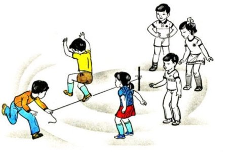 Веревочка в подвижных играх для детей