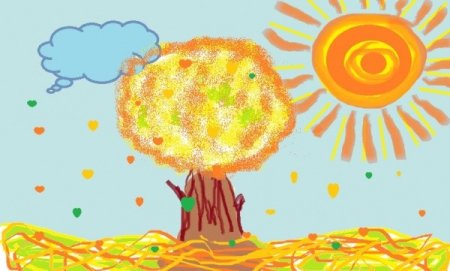 Осенний рисунок в паинте