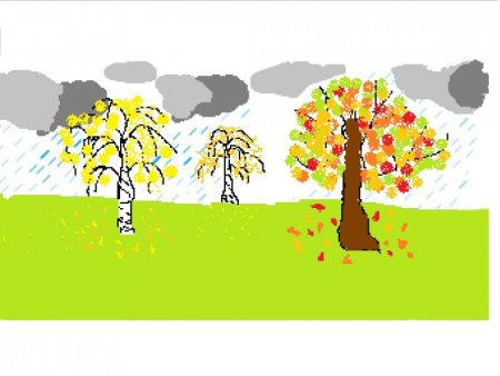 Рисунки в паинте осень