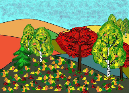 Рисунки в паинте осень