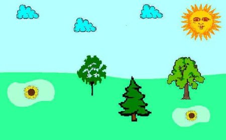 Рисунок природы в паинте