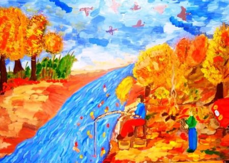 Осень красками для детей