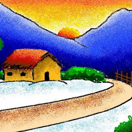 Пейзажи в паинте легкие