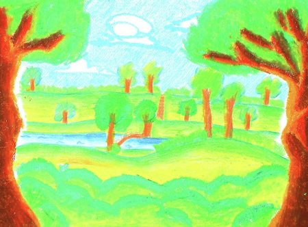 Рисование природы для детей