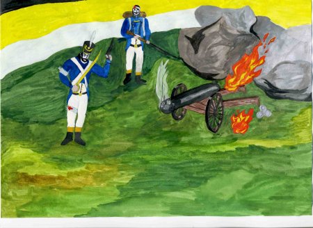 Бородинское сражение 1812 карандашом