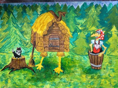 Рисование бабы яги