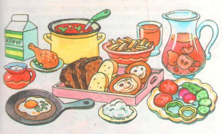 Рисунки продуктов питания