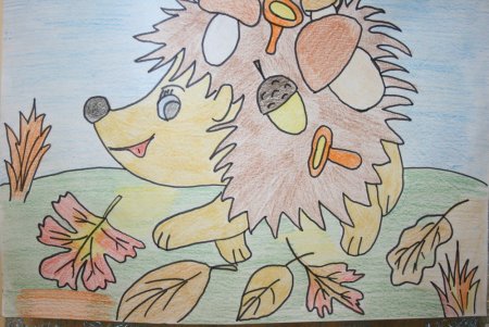 Рисование Ёжика в подготовительной группе