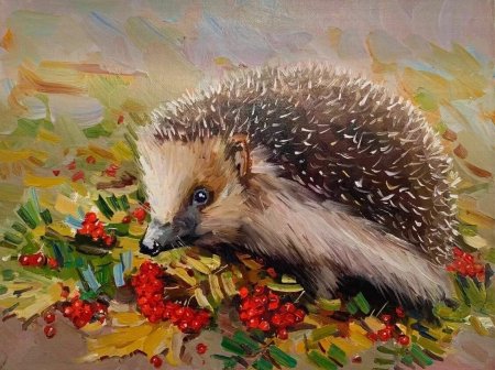 Ежик осенью для детей