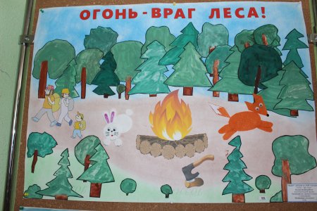 Плакат на тему Лесные пожары