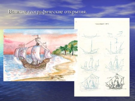 Великие географические открытия рисунок
