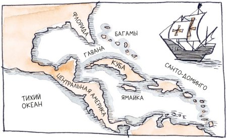Христофор Колумб открытие Америки карта