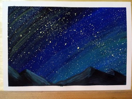 Рисование звездное небо