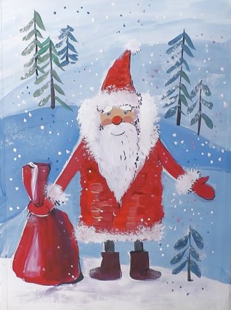 Рисование Деда Мороза