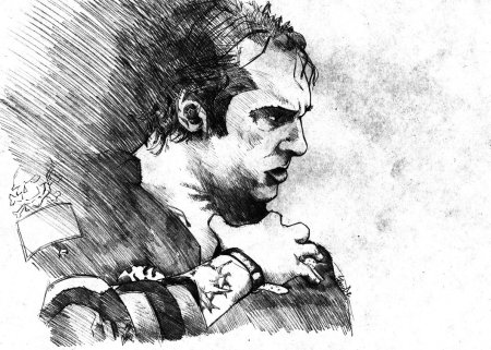 Портрет Михаила Горшенева карандашом