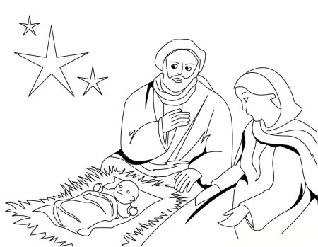 Иисус родился рисунок