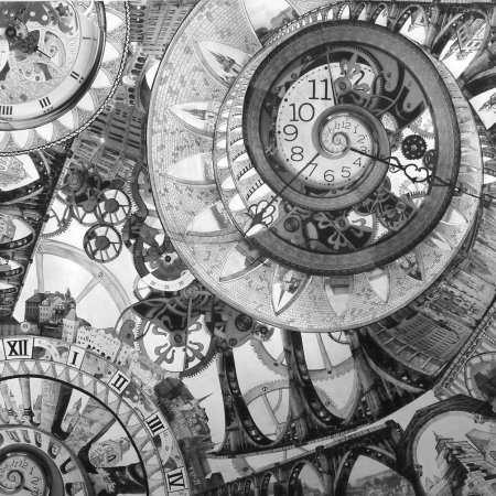 Абстрактная композиция часы