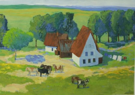 Сельский пейзаж для детей