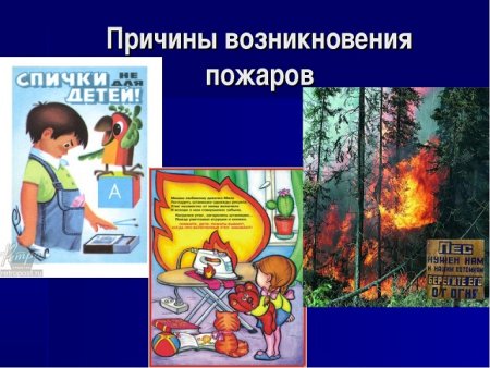 Причины возникновения пожаров