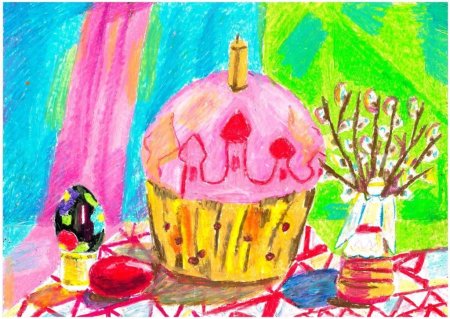 Рисунок на тему Пасха