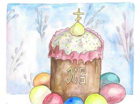 Рисунок на тему Пасха