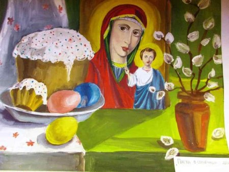 Детские пасхальные рисунки