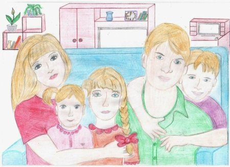 Рисунок на тему моя семья