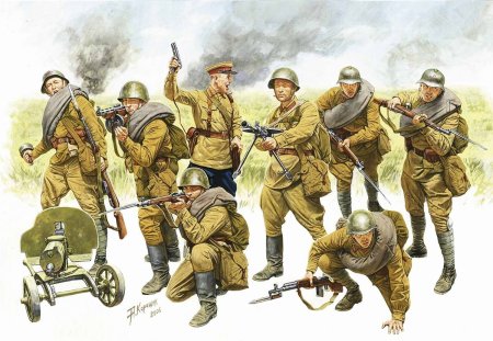 Пехотный Советский взвод Курск 1943 звезда