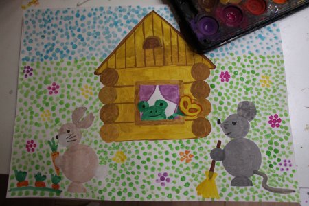 Рисование Теремок старшая группа