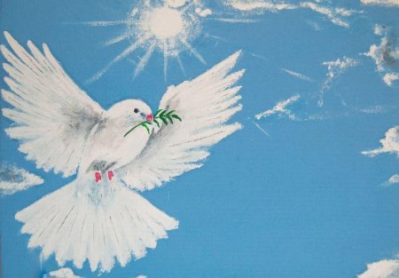 Рисование голубь мира