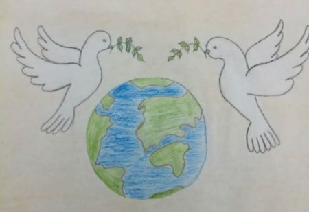 Голубь мира рисование для детей