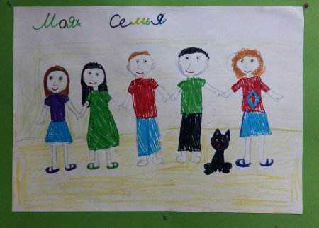 Семья рисунок карандашом