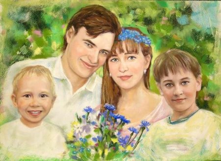 Портрет семьи рисунок