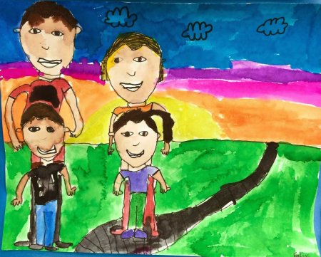 Детские рисунки ко Дню пожилого человека