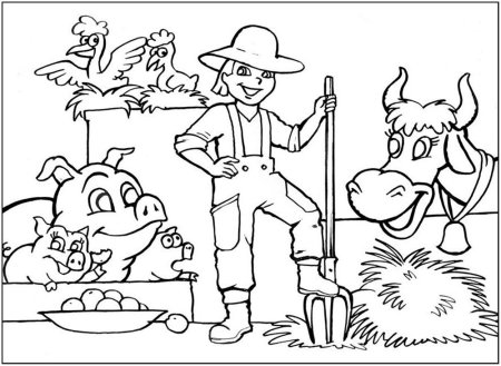Раскраска сельское хозяйство