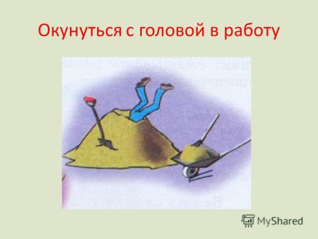 Рисунок к фразеологизму окунуться в работу