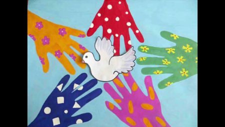 Аппликация на тему мир