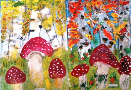 Рисование для малышей осень