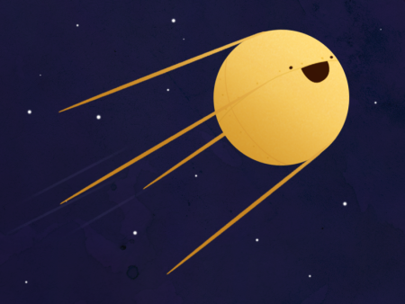 Спутник мультяшный