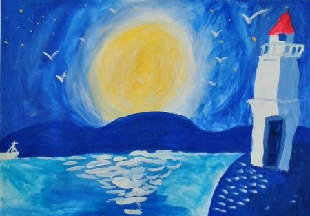 Тигр цветными карандашами